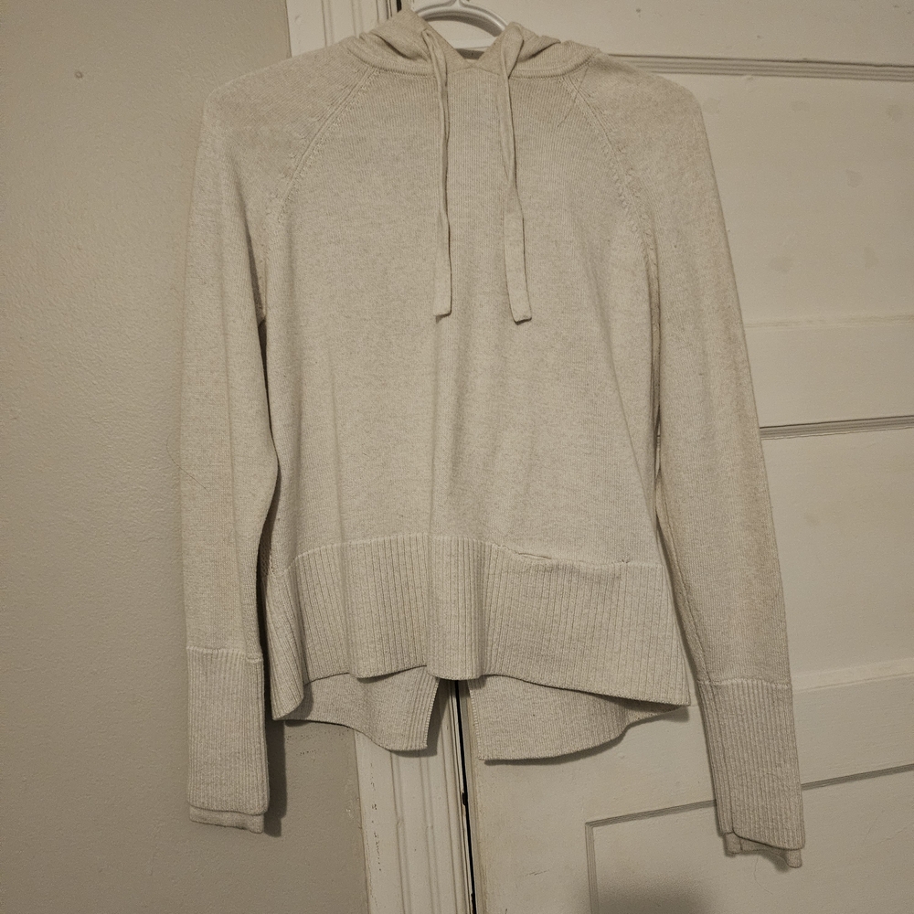 Athleta Cream Hooded Sweater